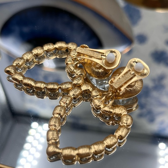 🆕 OSCAR DE LA RENTA 🧿 Crystal Heart Earrings 🪬 - Picture 14 of 16